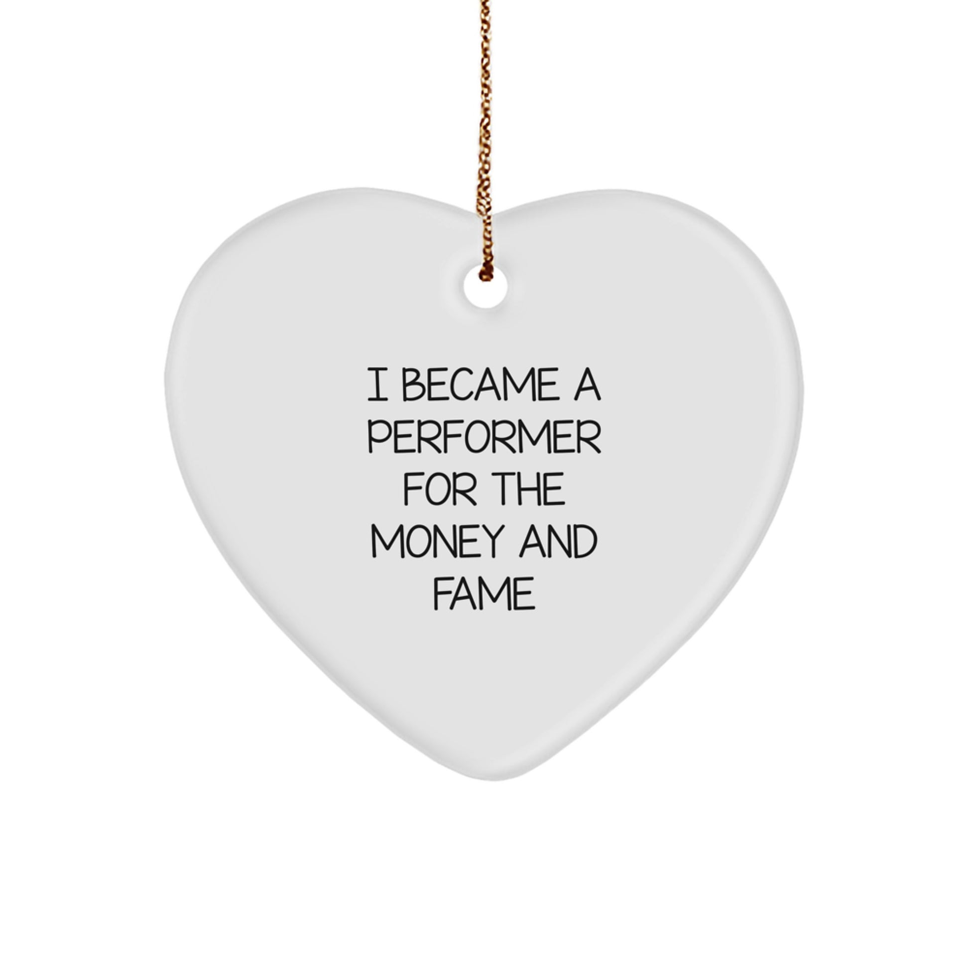 Funny Performer Gifts from Men to Friends at Christmas Unique Gifts - Heart Ornament for Performer Enthusiasts - Image 1