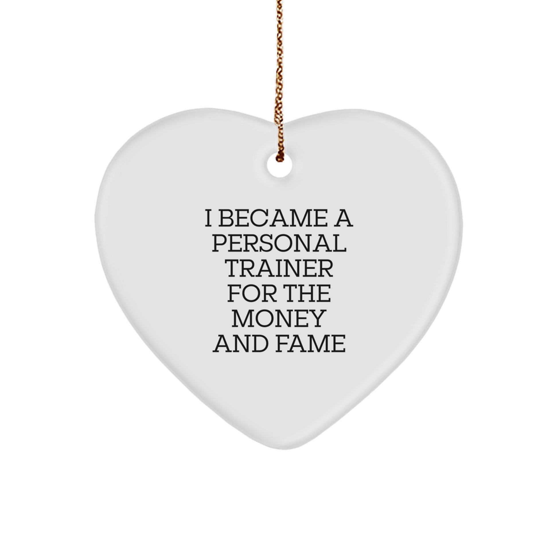 Funny Personal Trainer Heart Ornament Gifts from Men to Friends for Christmas Unique Christmas Unique Gift Ideas - Image 1
