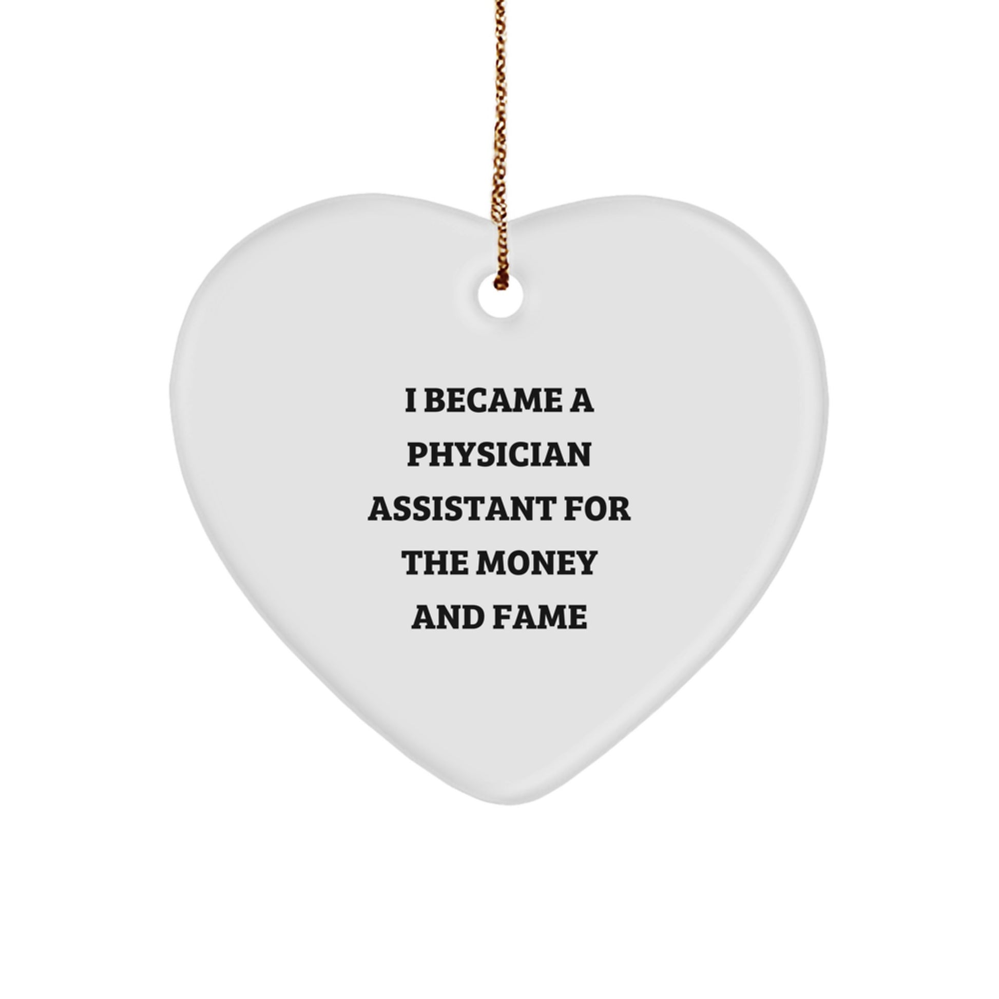 Funny Physician Assistant Gifts, Heart Ornament for PA, Christmas Unique Gifts from Friends, Family, Colleagues to Motivate Physician Assistant Men Women - Image 1