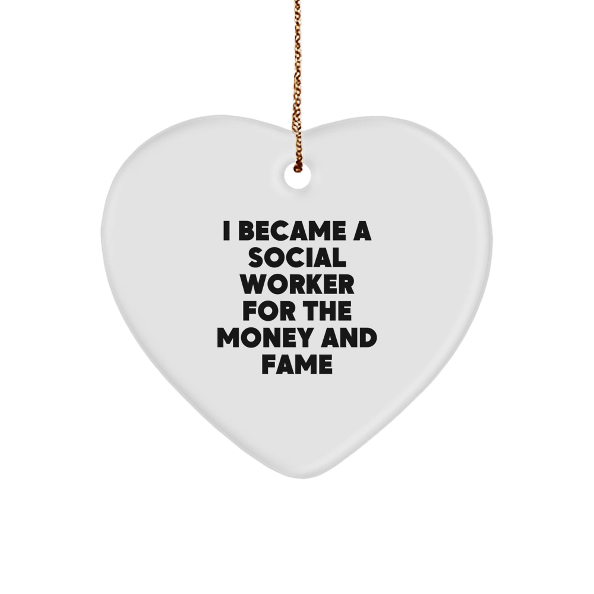 Funny Social Worker Heart Ornament Gifts from Friends for Social Worker Christmas Unique Gifts - Image 1
