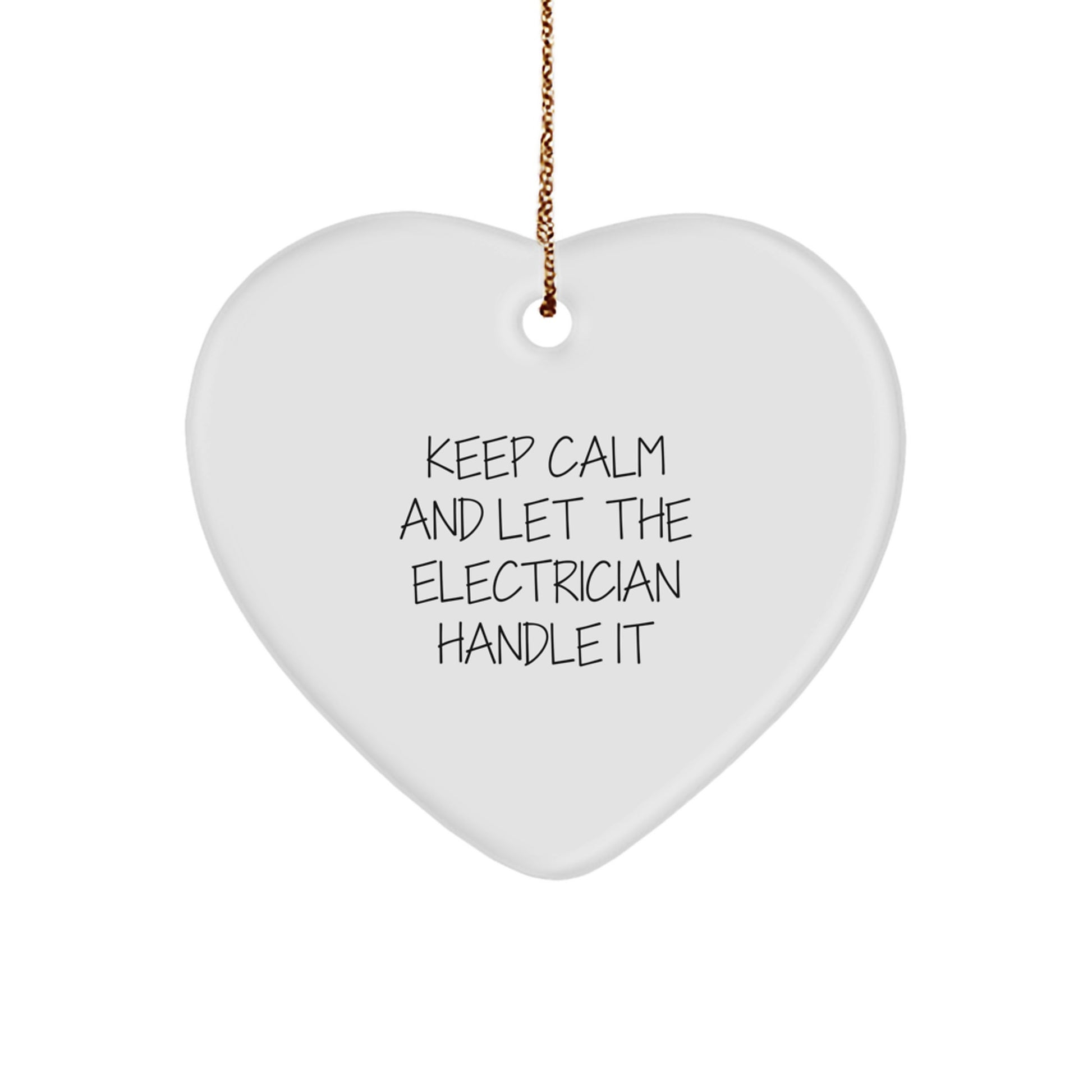 Funny Electrician Gifts, Heart Ornament for Electrician Friends and Family from, Christmas Unique Gifts for Electricians - Image 1