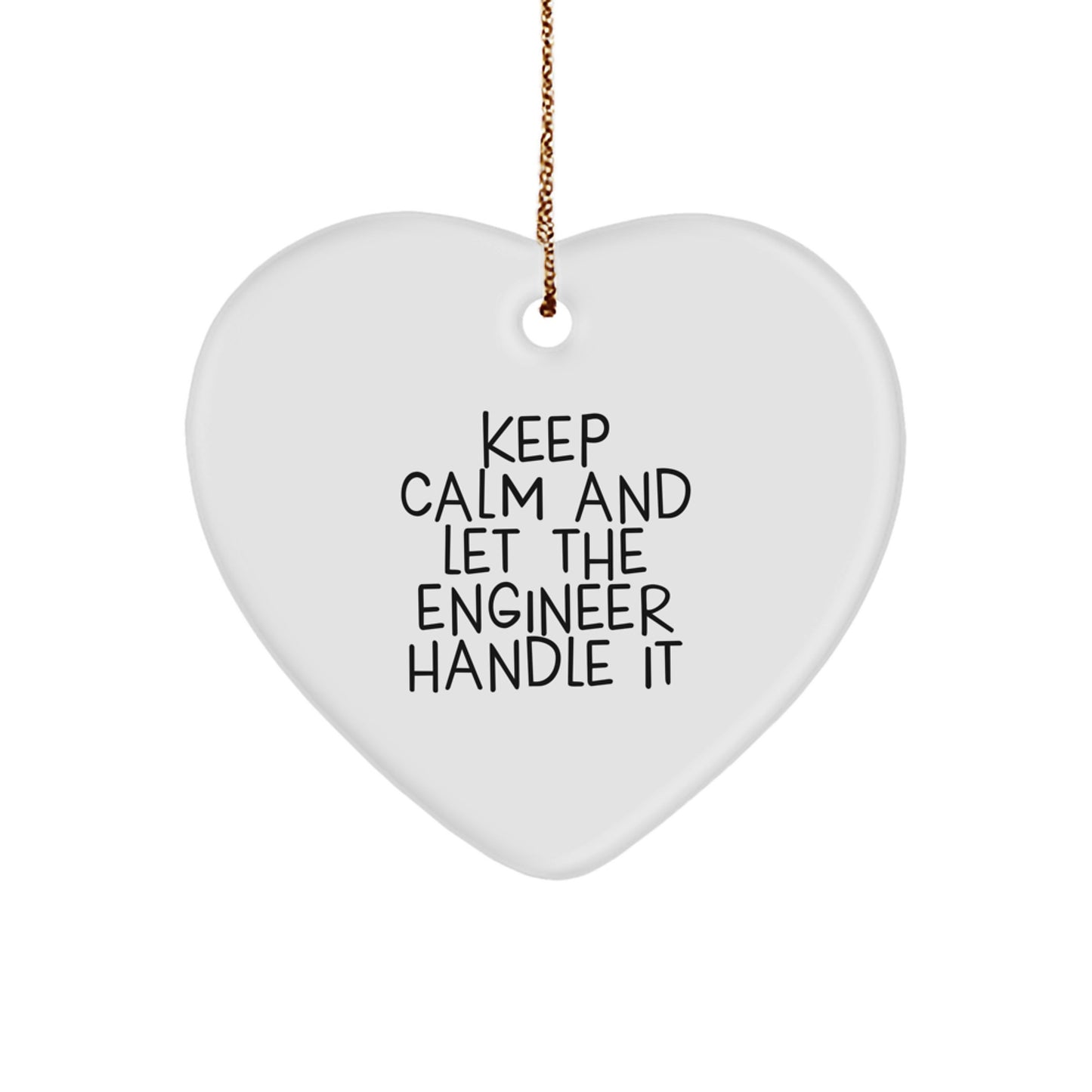 Funny Engineer Heart Ornament Gifts from Friends to Engineer Colleagues for Christmas - Image 1