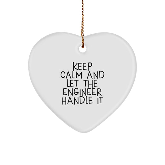 Funny Engineer Heart Ornament Gifts from Friends to Engineer Colleagues for Christmas - Image 1