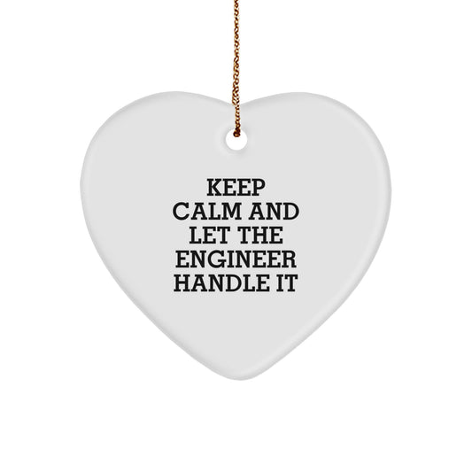 Funny Engineer Heart Ornament Gifts from Friends for Engineer Men - Image 1