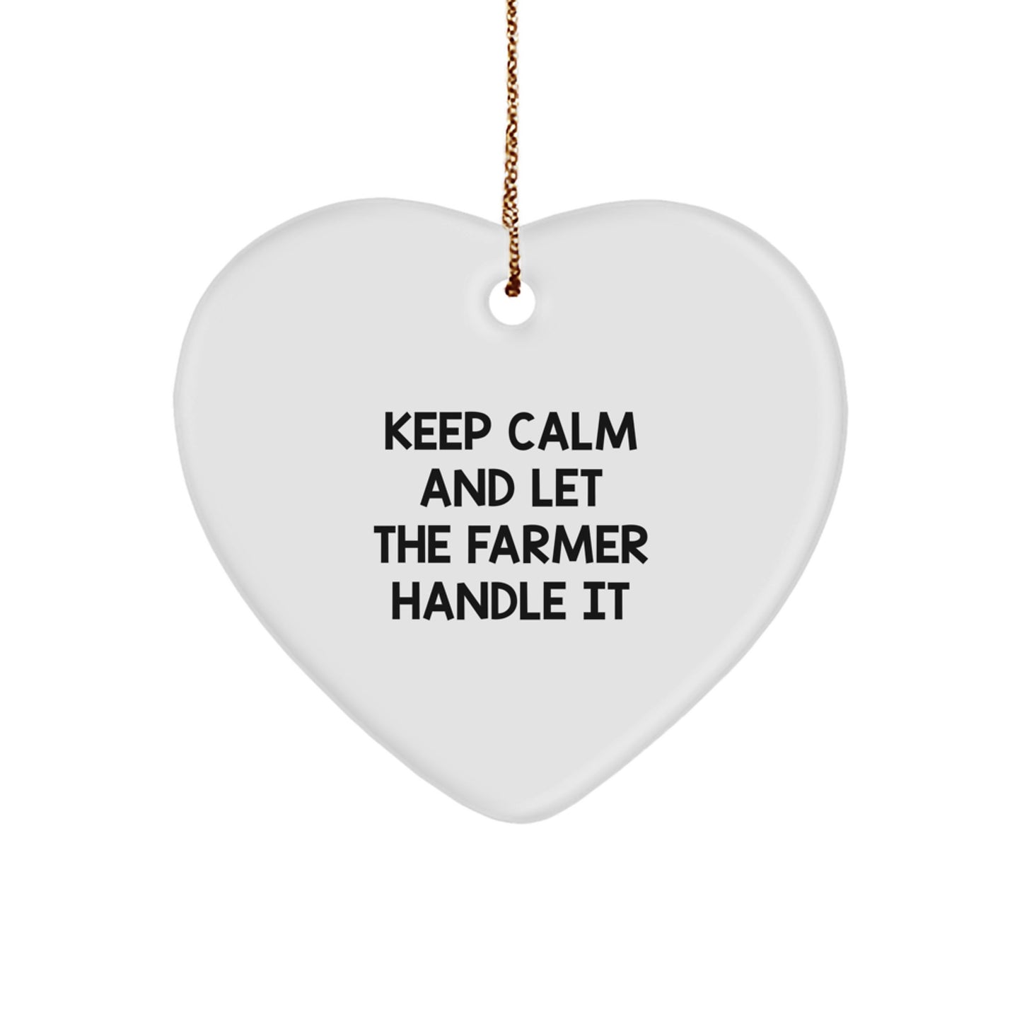 Funny Farmer Heart Ornament, Gifts from Men to Farmer, Christmas Unique Gifts - Image 1