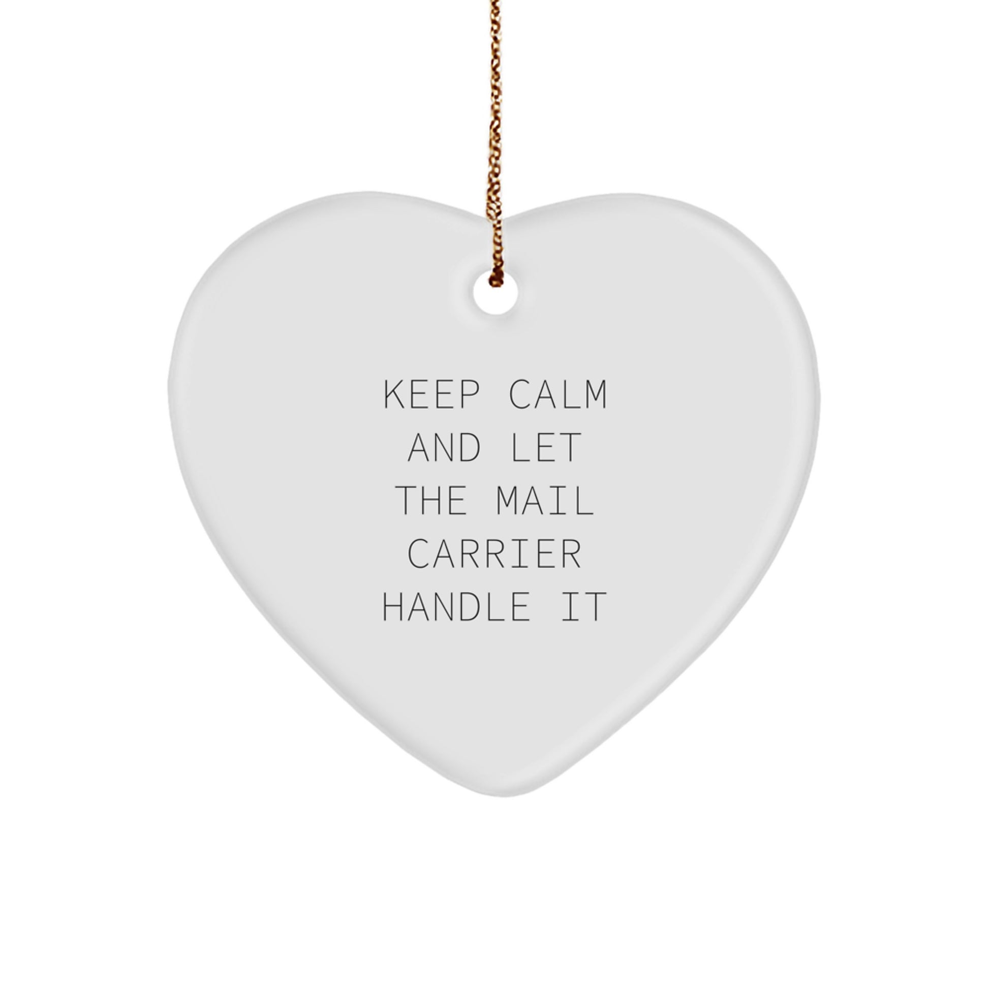 Funny Mail Carrier Heart Ornament Gifts from Friends to Mail Carrier at Christmas Unique - Image 1