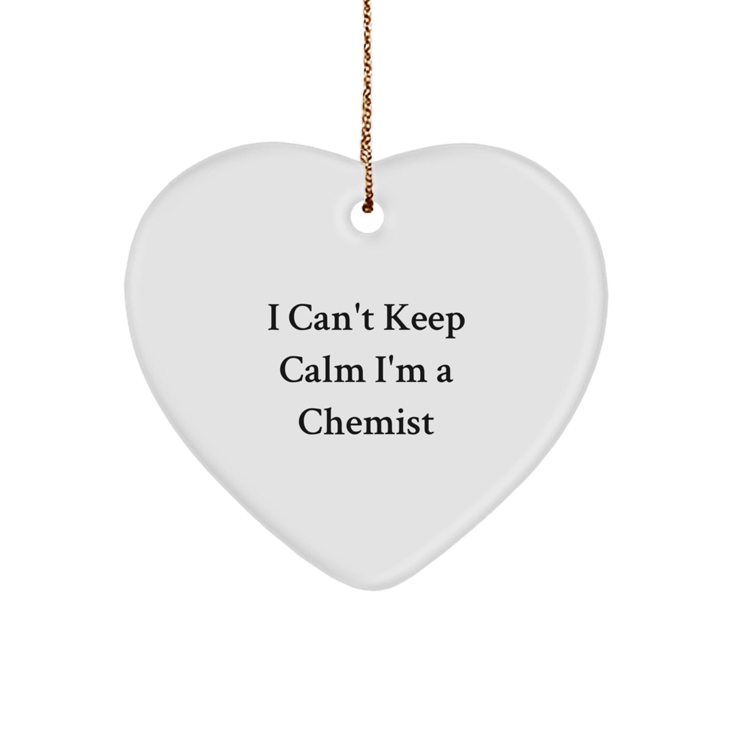 Funny Chemist Heart Ornament, Unique Gifts from Friends for Chemist, Christmas Unique Gifts - Image 1