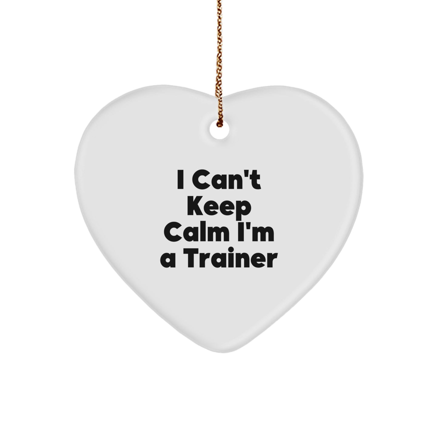 Funny Trainer Heart Ornament Gifts from Men to Women Coworkers and Friends for Christmas Unique Presents - Image 1