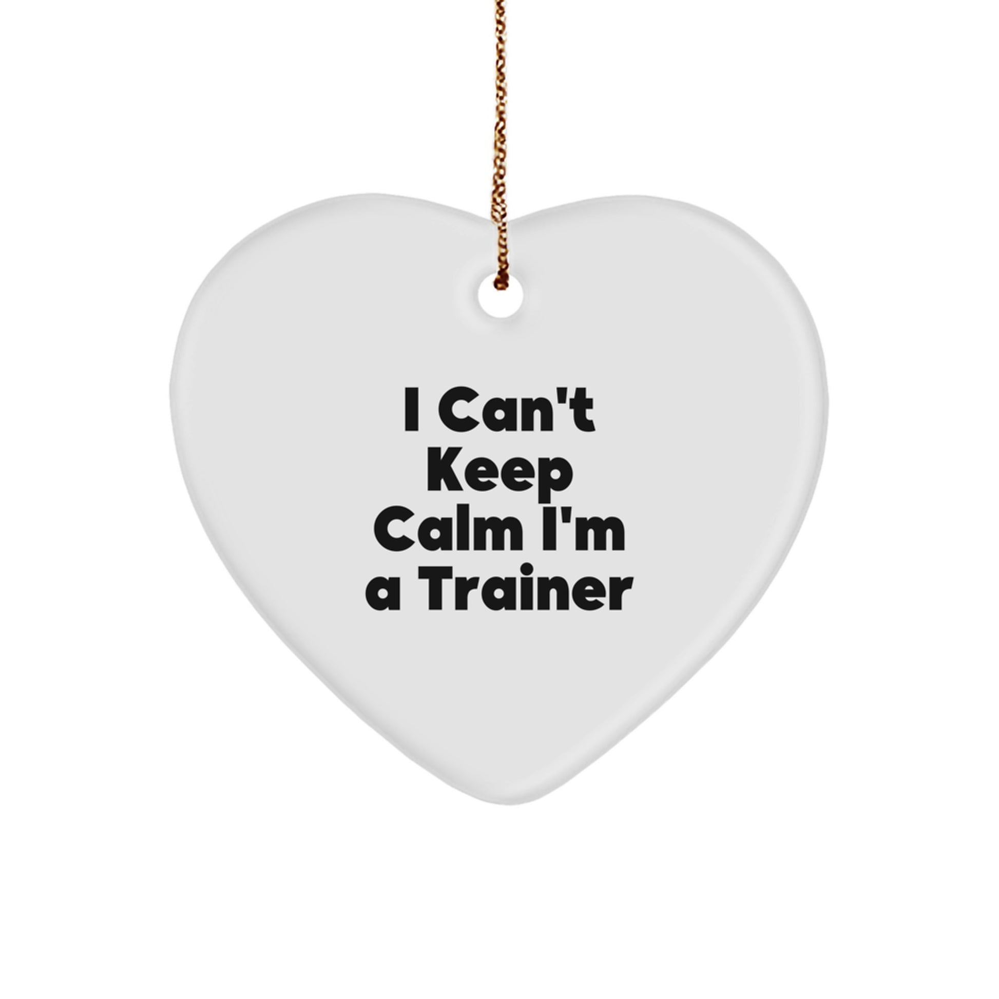 Funny Trainer Heart Ornament Gifts from Men to Women Coworkers and Friends for Christmas Unique Presents - Image 1