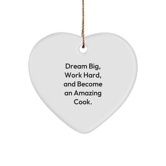 Funny Heart Ornament for Cook, Gifts from Men to Cook Friends, Christmas Unique Gifts for Men Who Love to Cook - Image 1