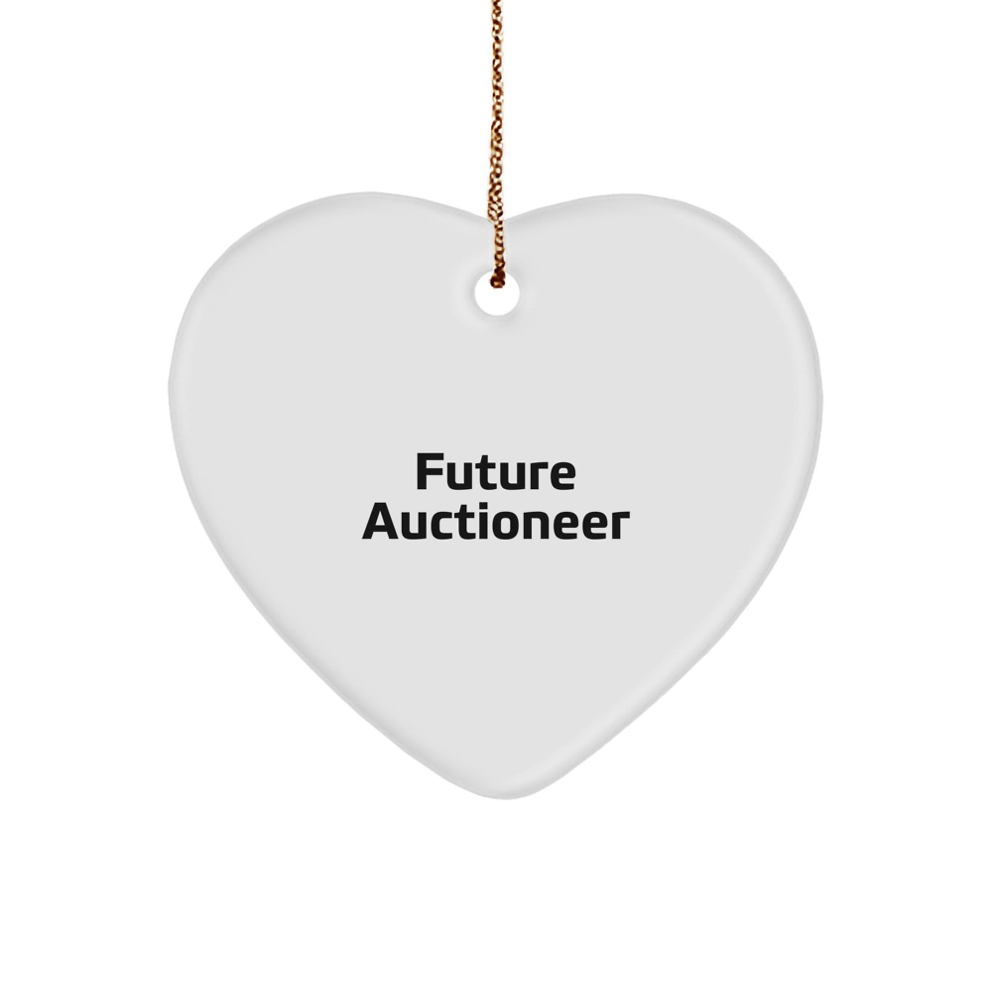 Funny Future Auctioneer Gifts, Heart Ornament for Auctioneer, Christmas Unique Gifts from Friends, 'Future is Bright' Quote - Image 1