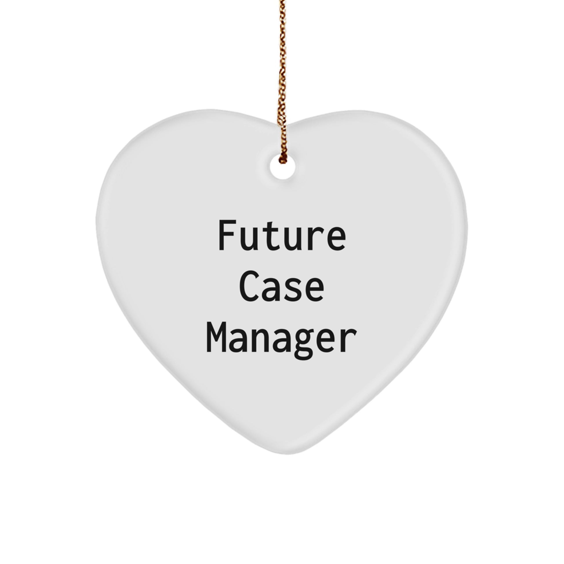 Funny Future Case Manager Heart Ornament Gifts from Men to Case Manager Friends at Christmas Unique - Image 1