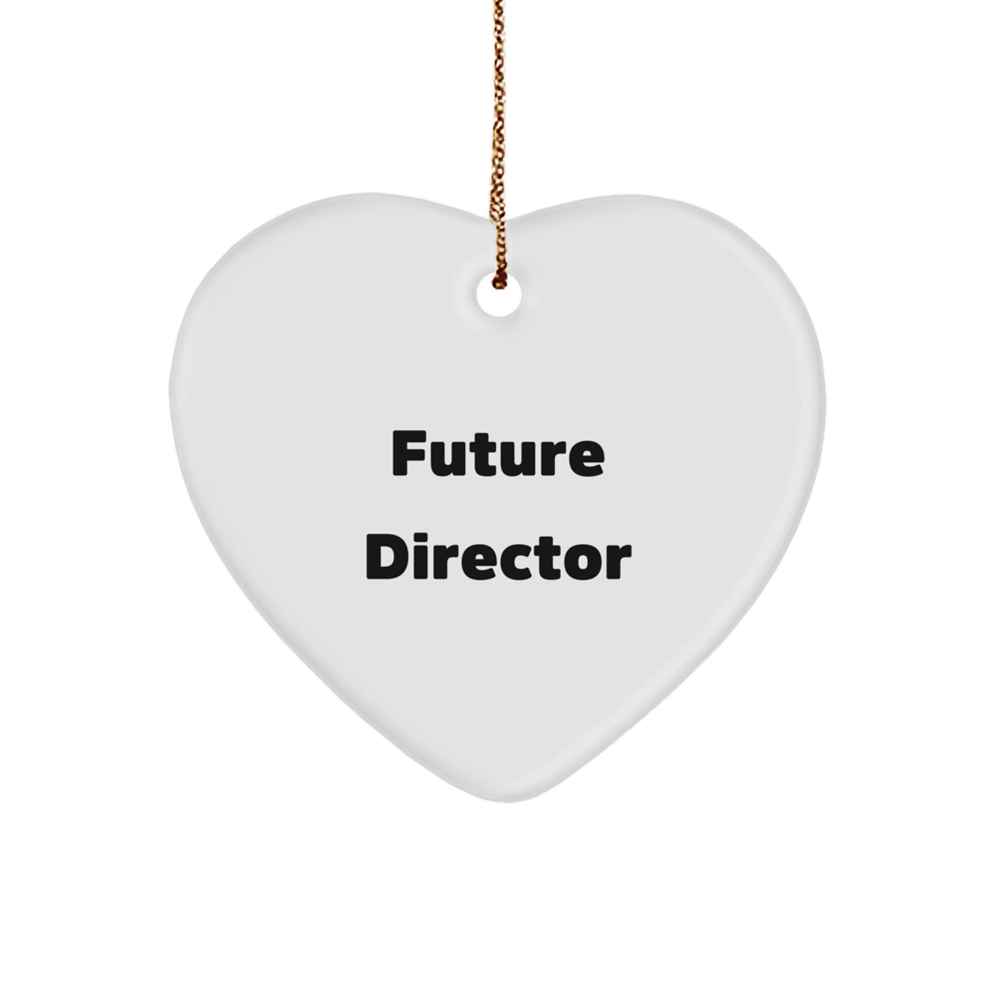 Funny Future Director Gifts from Friends, Heart Ornament for Director, Future Director Christmas Unique Gifts - Image 1
