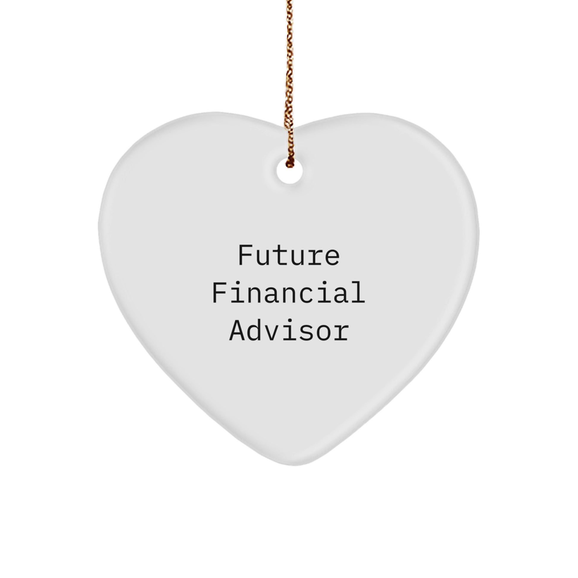 Funny Quote Gifts from Men to Financial Advisors, Heart Ornament for Future Financial Advisor Christmas Unique Gifts, Inspirational Financial Advisor Heart Shaped Decoration - Image 1