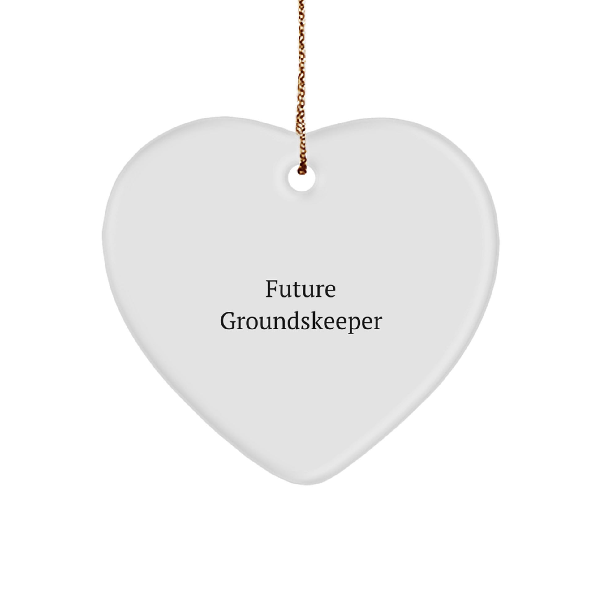Funny Future groundskeeper Gifts from Men - Heart Ornament for groundskeeper Christmas Unique - Image 1