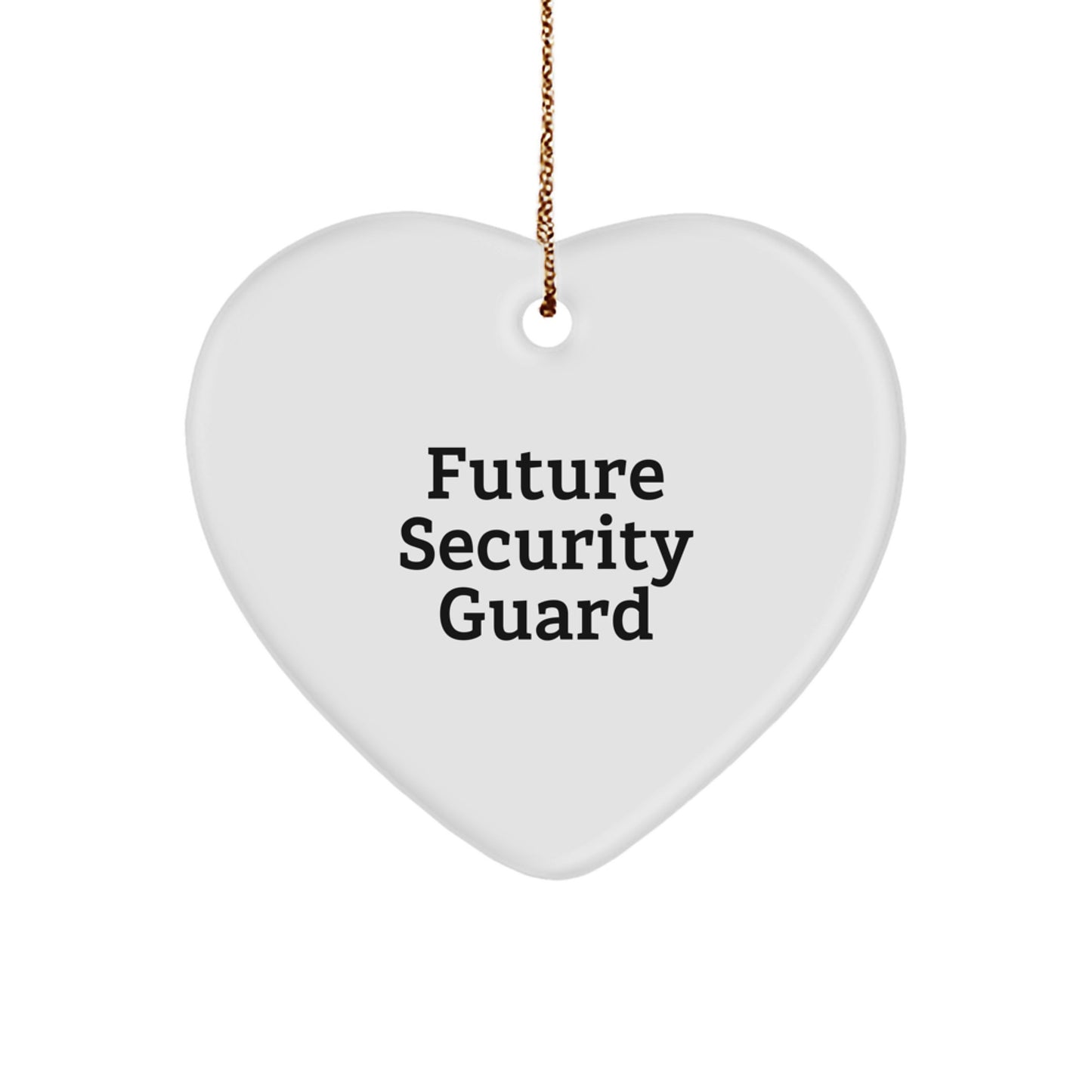 Funny Future Security Guard Heart Ornament, Gifts from Family, for Christmas Unique Gifts, Security Guard Gifts, Heart Ornament Gifts - Image 1