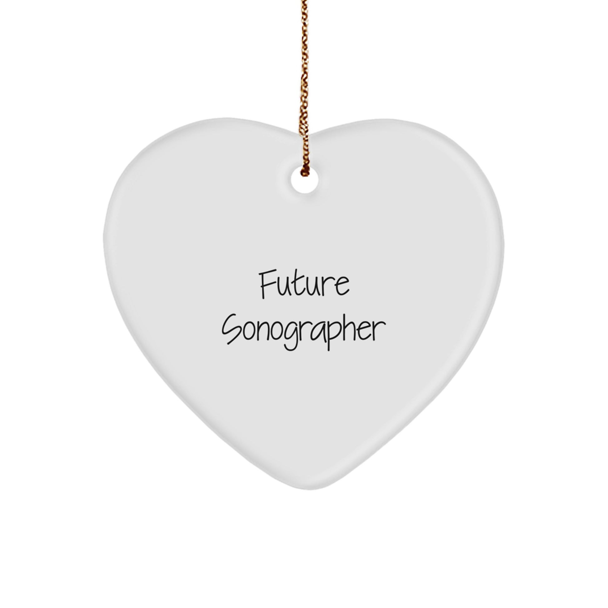Future Sonographer Gifts from Friends - Inspirational Heart Ornament, Funny Quote, Perfect for Christmas Unique Gifts - Image 1