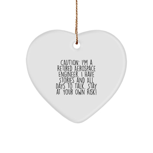 Aerospace Engineer Heart Ornament, Funny Quote, Gifts for Men, Women, Coworkers, Family, Christmas Unique - Image 1