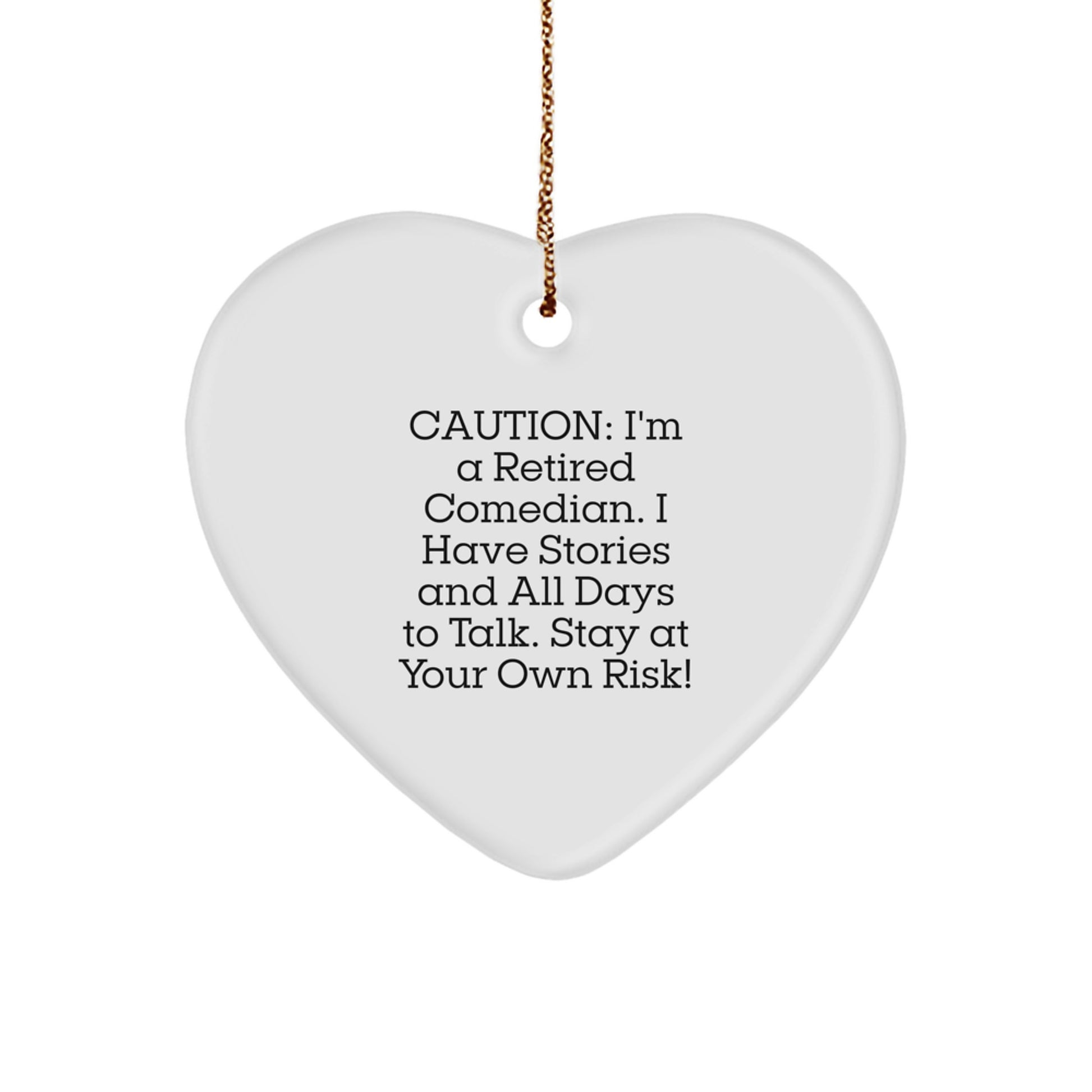 Laughter and Love Comedian Heart Ornament Funny Gift Ideas for Comedian Friends and Family Members Christmas Unique Gifts from Friends - Image 1