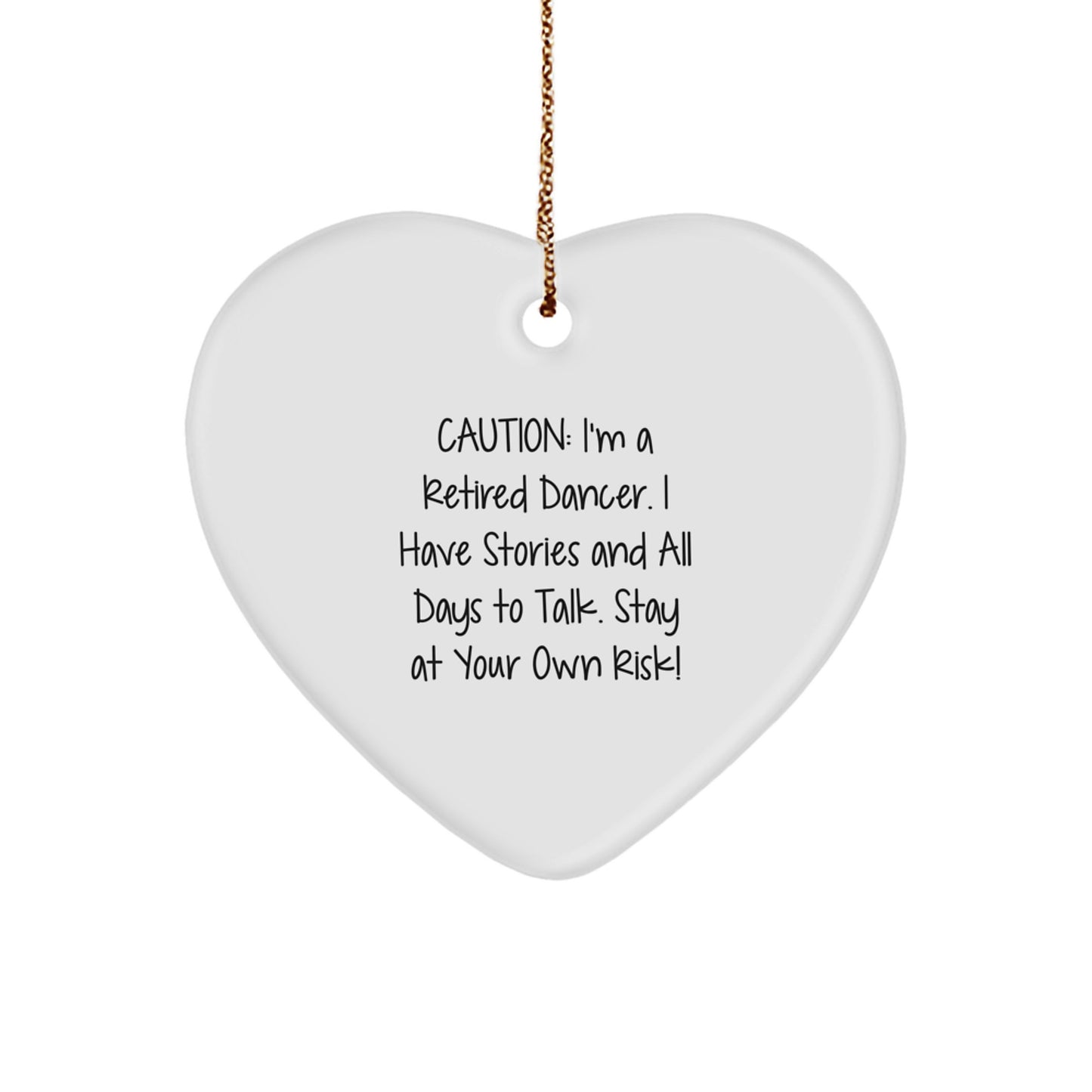 Funny Dancer Gifts from Friends for Dancer Heart Ornament - Christmas Unique Gifts for Dancer - Image 1