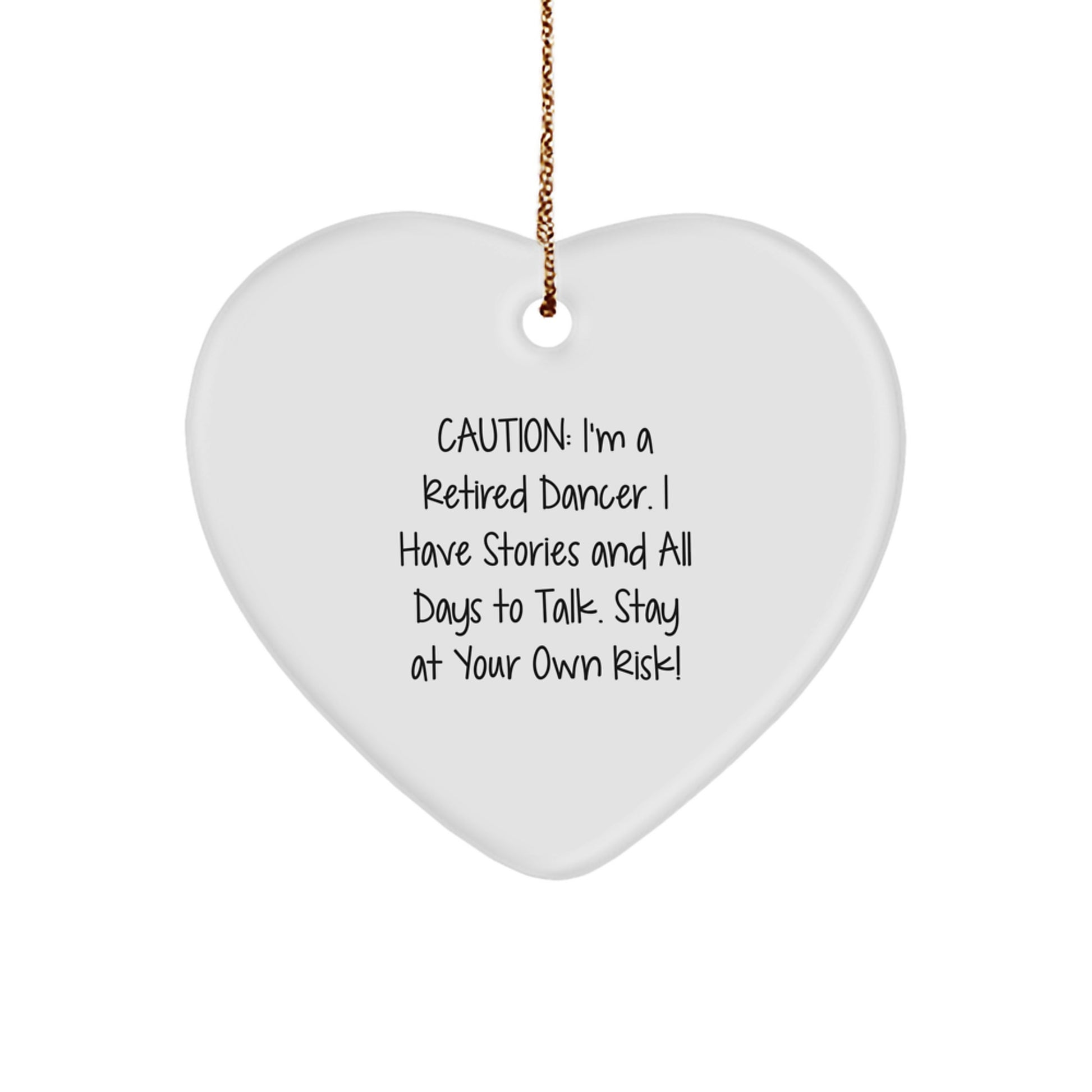 Funny Dancer Gifts from Friends for Dancer Heart Ornament - Christmas Unique Gifts for Dancer - Image 1