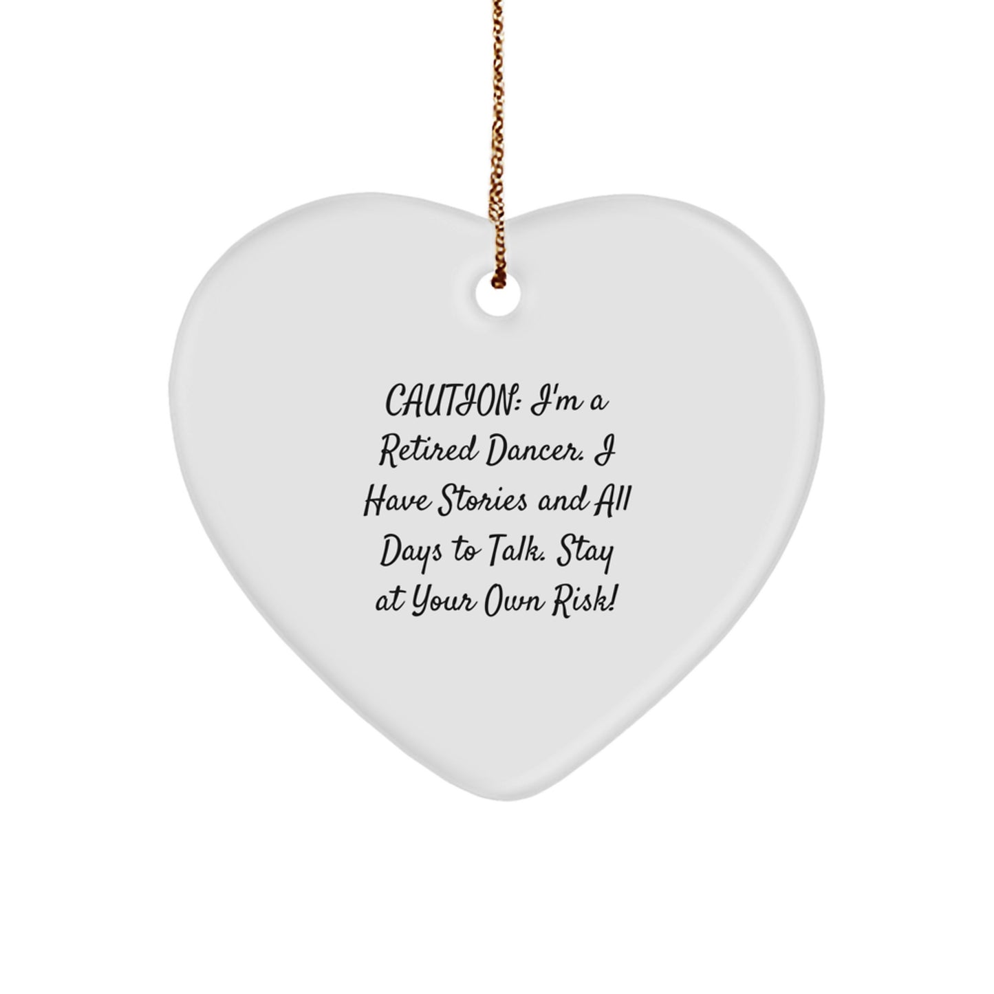 Funny Dancer Gifts for Friends from Men Women Family with Heart Ornament - Christmas Unique Decorations - Image 1