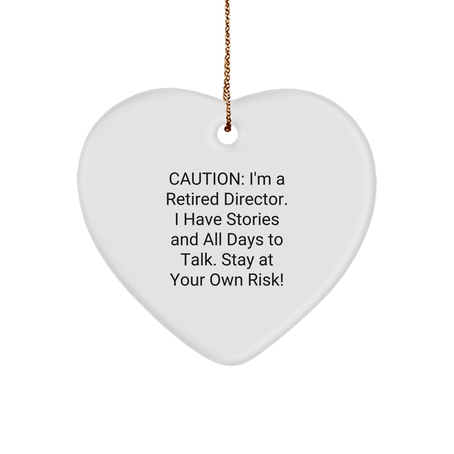 Funny Quote Director Heart Ornament Gifts from Family, Friends, or Coworkers for Director, Men, or Women at Christmas - Image 1