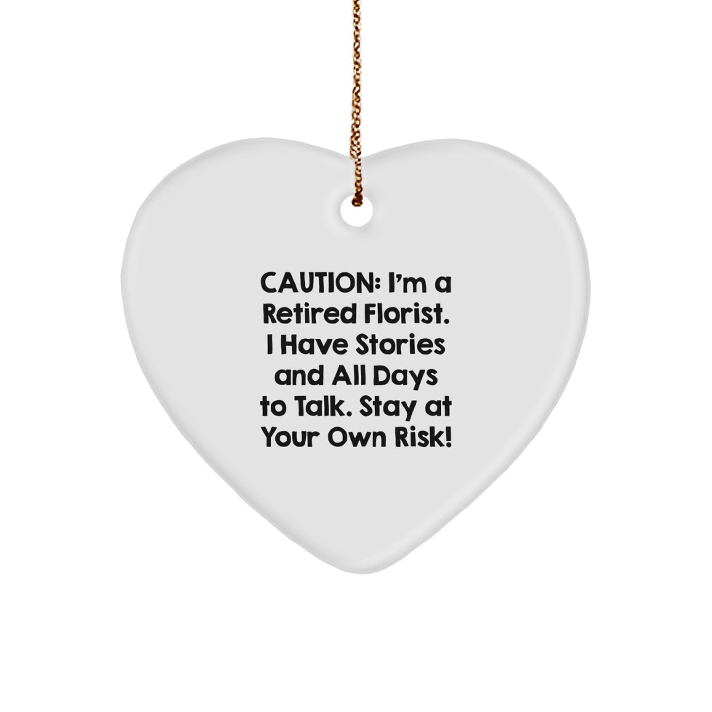 Florist Gifts from Friends - Funny Quote Heart Ornament for Florist Christmas Unique Gifts - Image 1