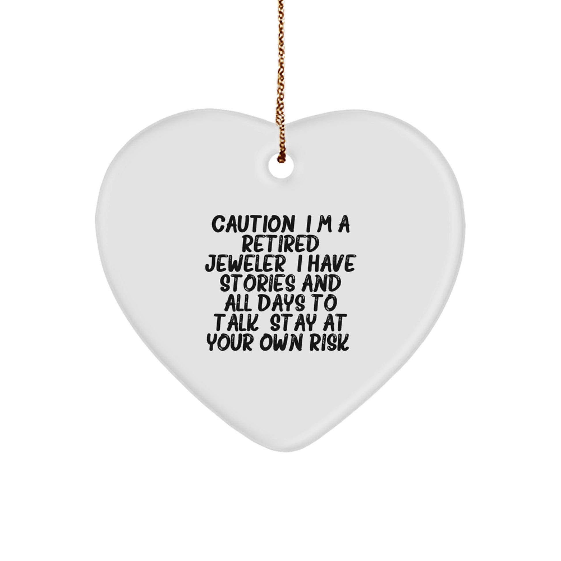 Funny Heart Ornament Gifts from Jeweler, Unique Christmas Unique Gifts for Jeweler, Heart Shaped Jeweler Decorative Gifts - Image 1