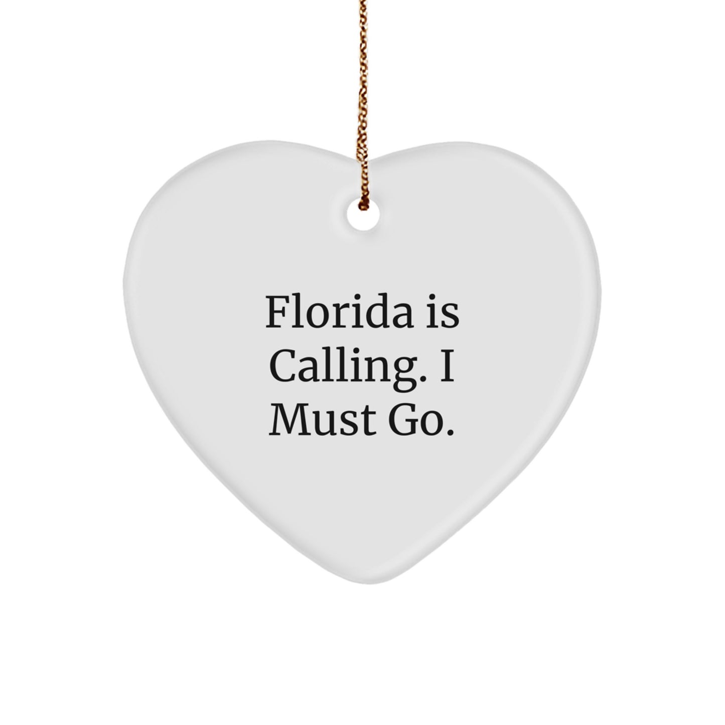Florida Heart Ornament Gifts from Florida Lovers for Men Women Friends - Image 1