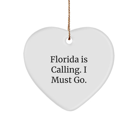 Florida Heart Ornament Gifts from Florida Lovers for Men Women Friends - Image 1