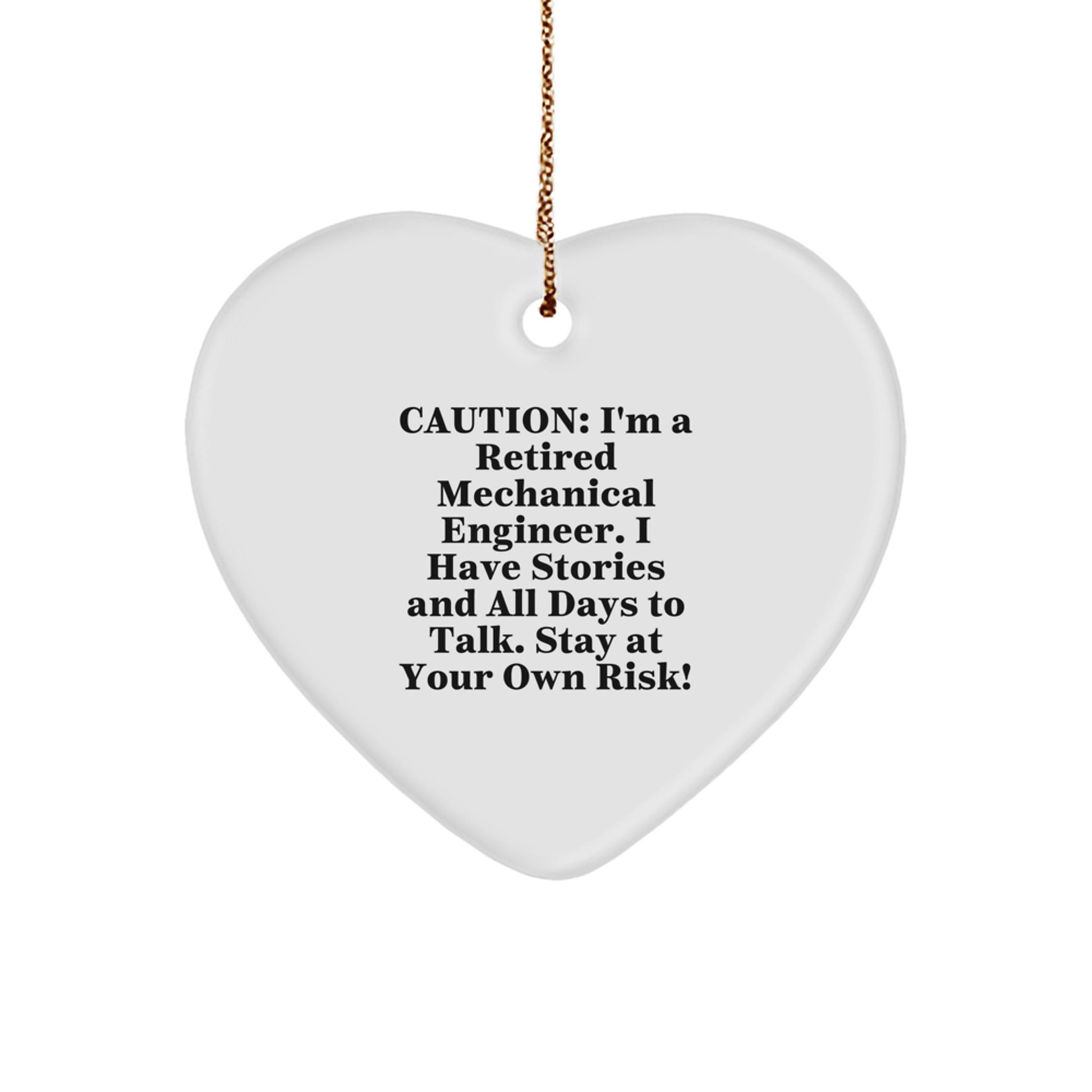 Funny Quotes for Mechanical Engineers, Heart Ornament Gifts from Dad, Unique Christmas Unique Gifts for Men - Image 1