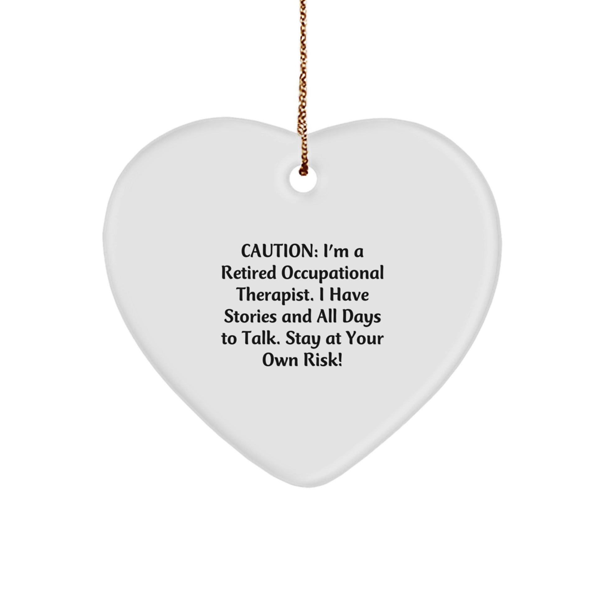 Funny Occupational Therapist Gifts from Friends for Christmas Unique Heart Ornament - Image 1