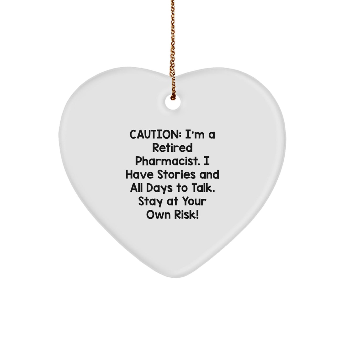 Funny Pharmacist Heart Ornament Gifts from Friends to Men or Women Colleagues Family - Image 1