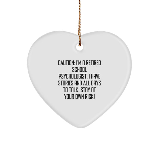 Funny School Psychologist Gifts from Friends to Christmas Unique Heart Ornament for Christmas Men - Image 1