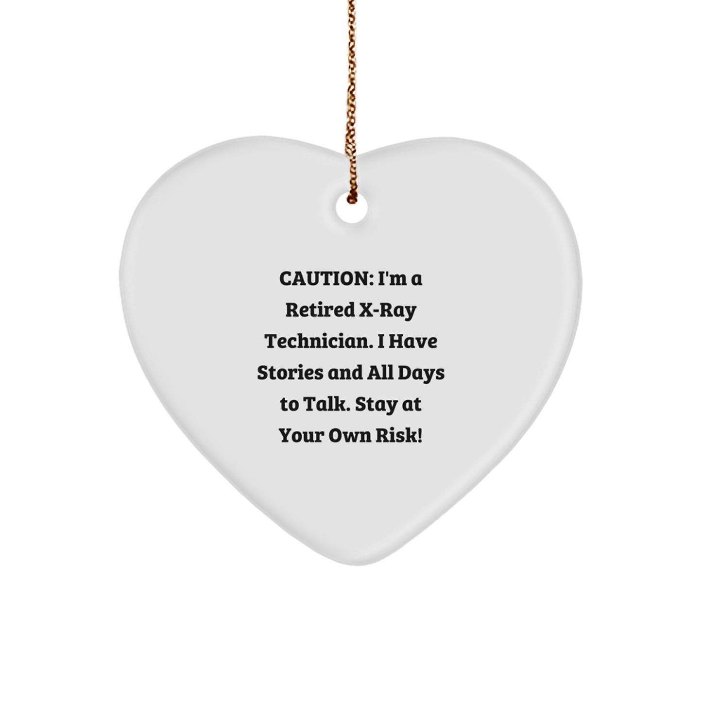 Funny X-Ray Technician Gifts from Men, Women, or Friends to X-Ray Technician, Christmas Unique Heart Ornament for X-Ray Techs - Image 1