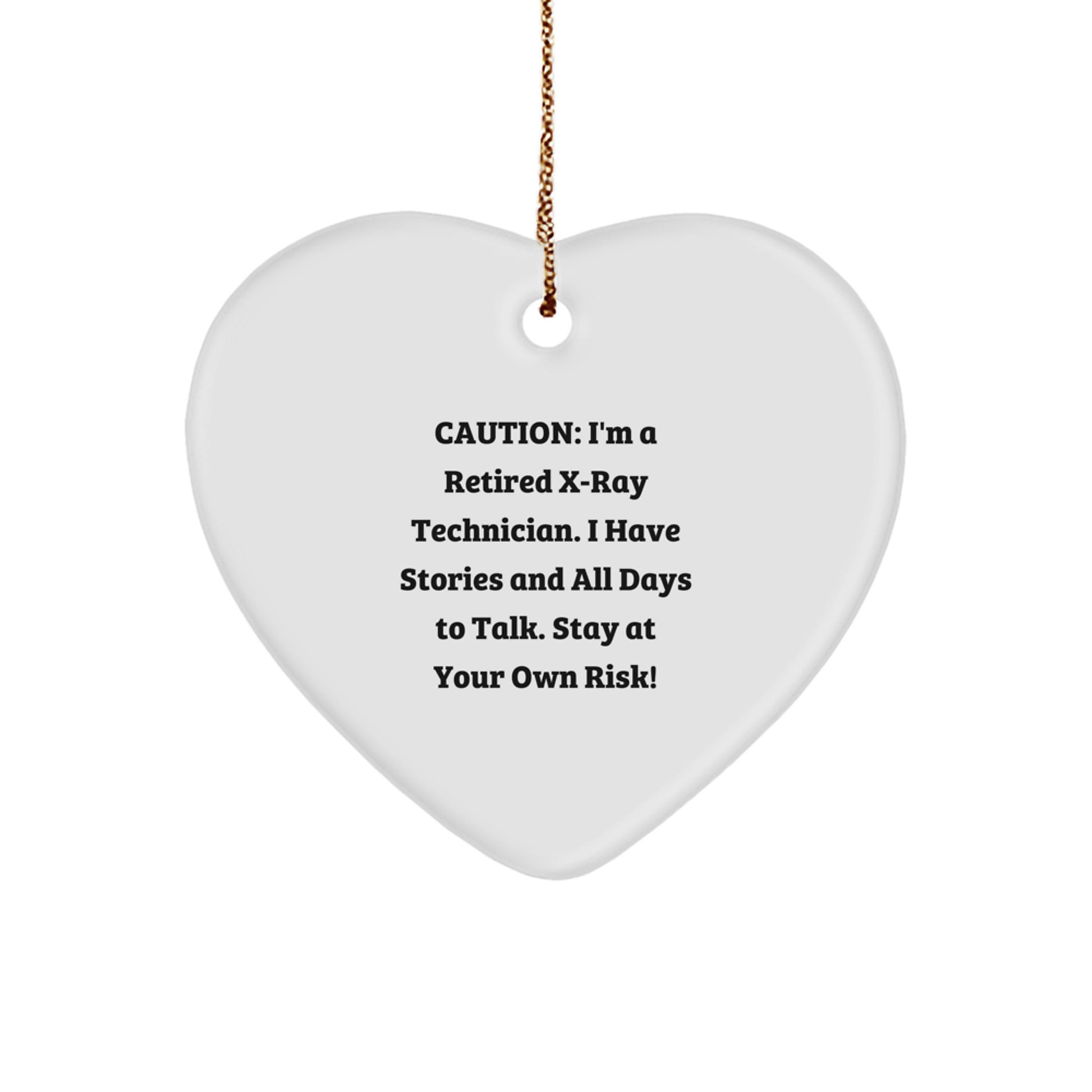 Funny X-Ray Technician Gifts from Men, Women, or Friends to X-Ray Technician, Christmas Unique Heart Ornament for X-Ray Techs - Image 1