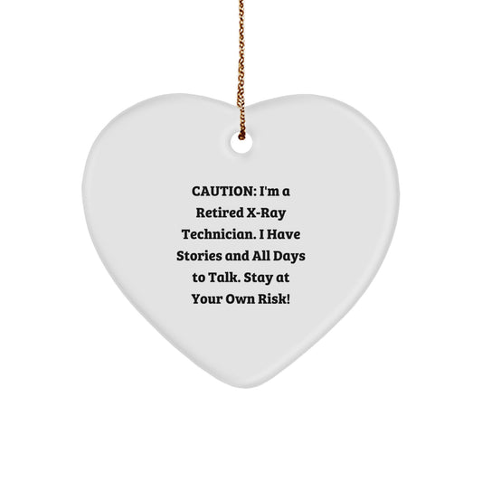 Funny X-Ray Technician Gifts from Men, Women, or Friends to X-Ray Technician, Christmas Unique Heart Ornament for X-Ray Techs - Image 1