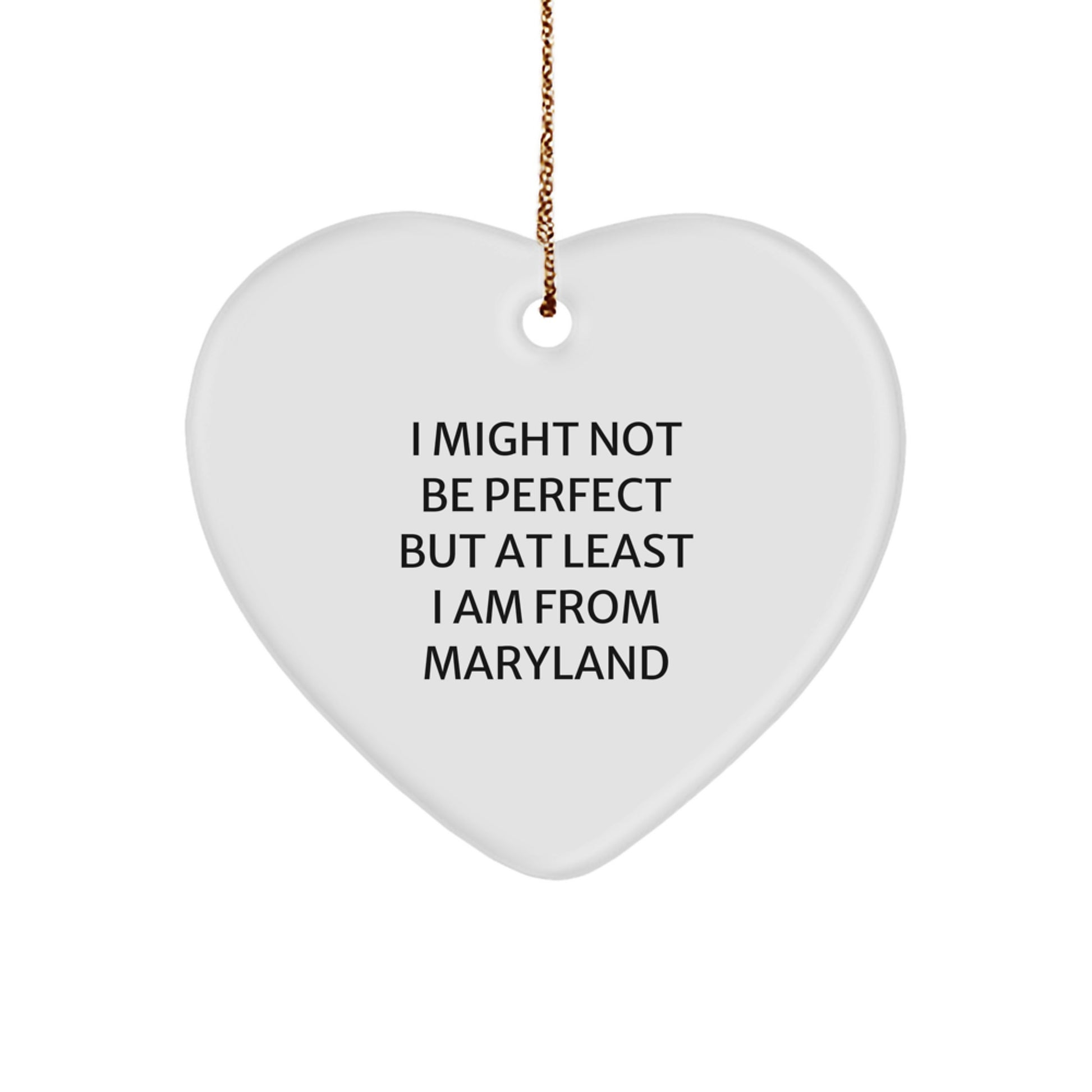 Funny Maryland Heart Ornament Gifts from Friends and Family for Maryland Lovers - Image 1