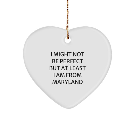 Funny Maryland Heart Ornament Gifts from Friends and Family for Maryland Lovers - Image 1