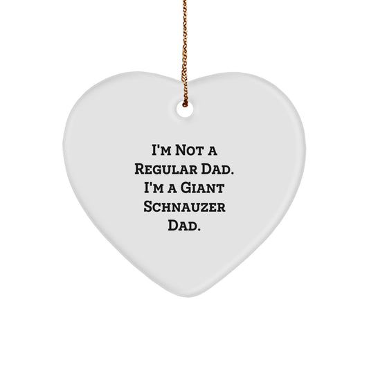 Christmas Unique Gifts for Giant Schnauzer Dog Lovers - Funny Dad Heart Ornament, Gifts from Men to Family, Perfect for Christmas Decor - Image 1