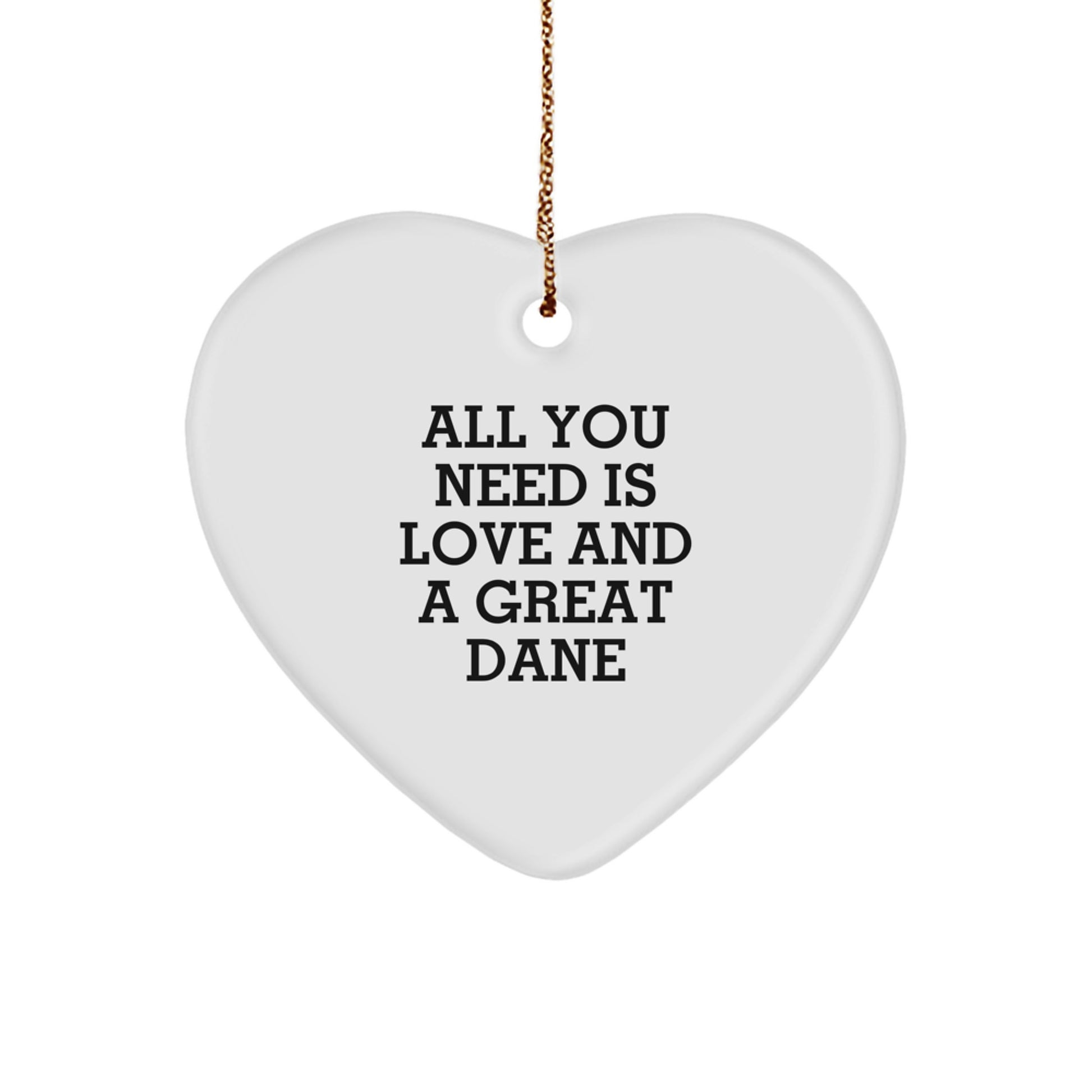 Funny Great Dane Dog Heart Ornament Gifts from Family for Men on Christmas Unique Presents - Image 1
