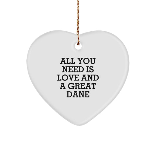 Funny Great Dane Dog Heart Ornament Gifts from Family for Men on Christmas Unique Presents - Image 1