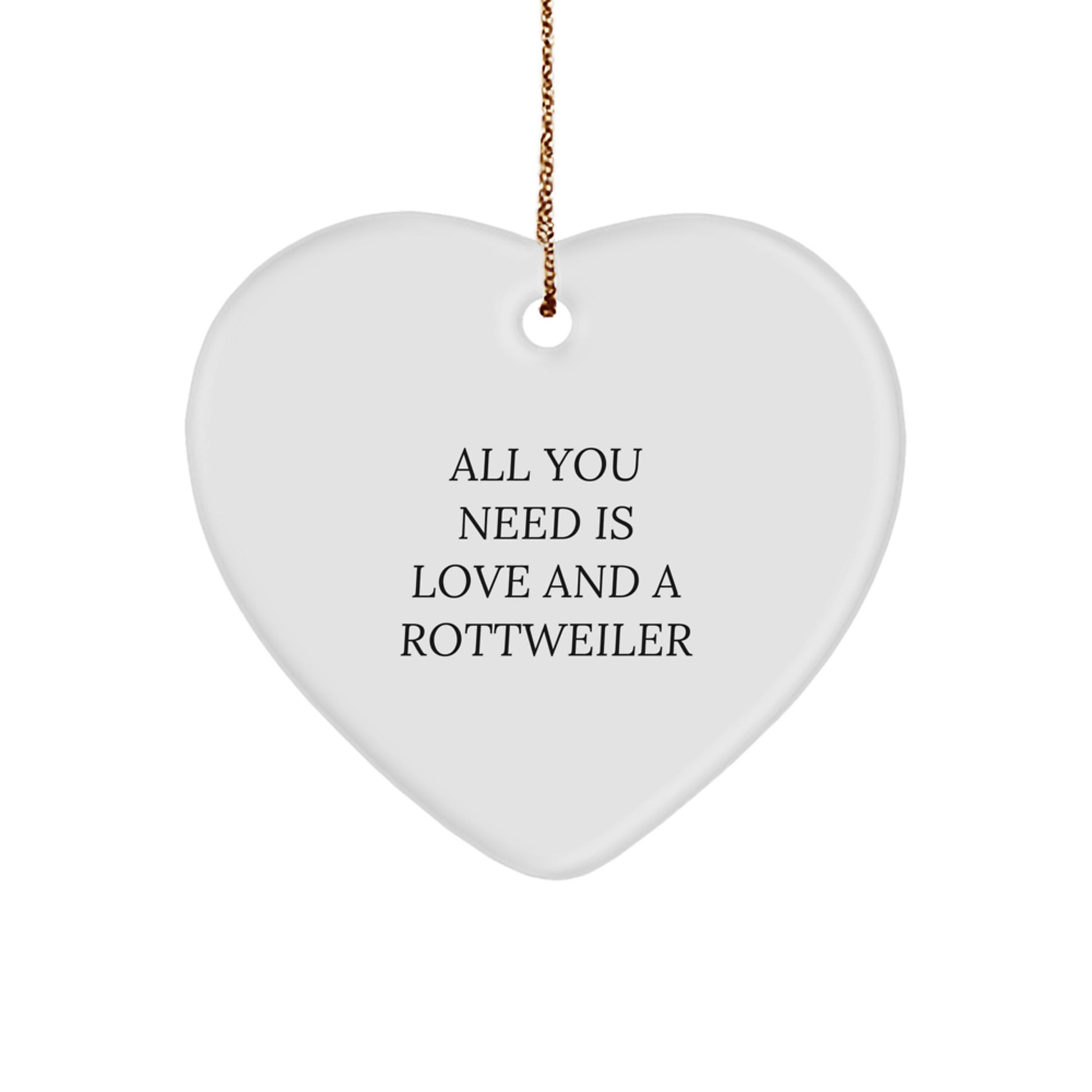 Rottweiler Dog Lovers' Heart Ornament Gifts from Friends and Family for Christmas - Image 1