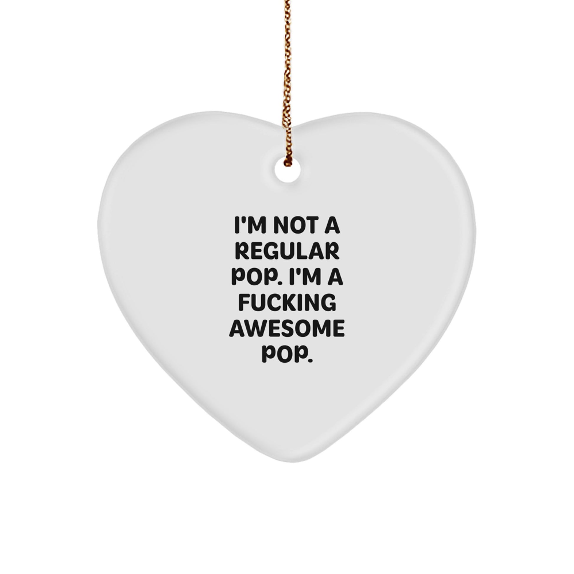 Funny Pop Heart Ornament Gifts from Friends for Pop Enthusiasts, Unique Christmas Treasures - Image 1