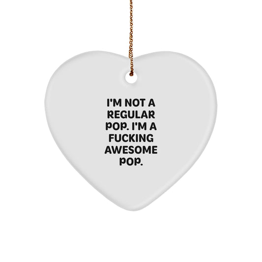 Funny Pop Heart Ornament Gifts from Friends for Pop Enthusiasts, Unique Christmas Treasures - Image 1