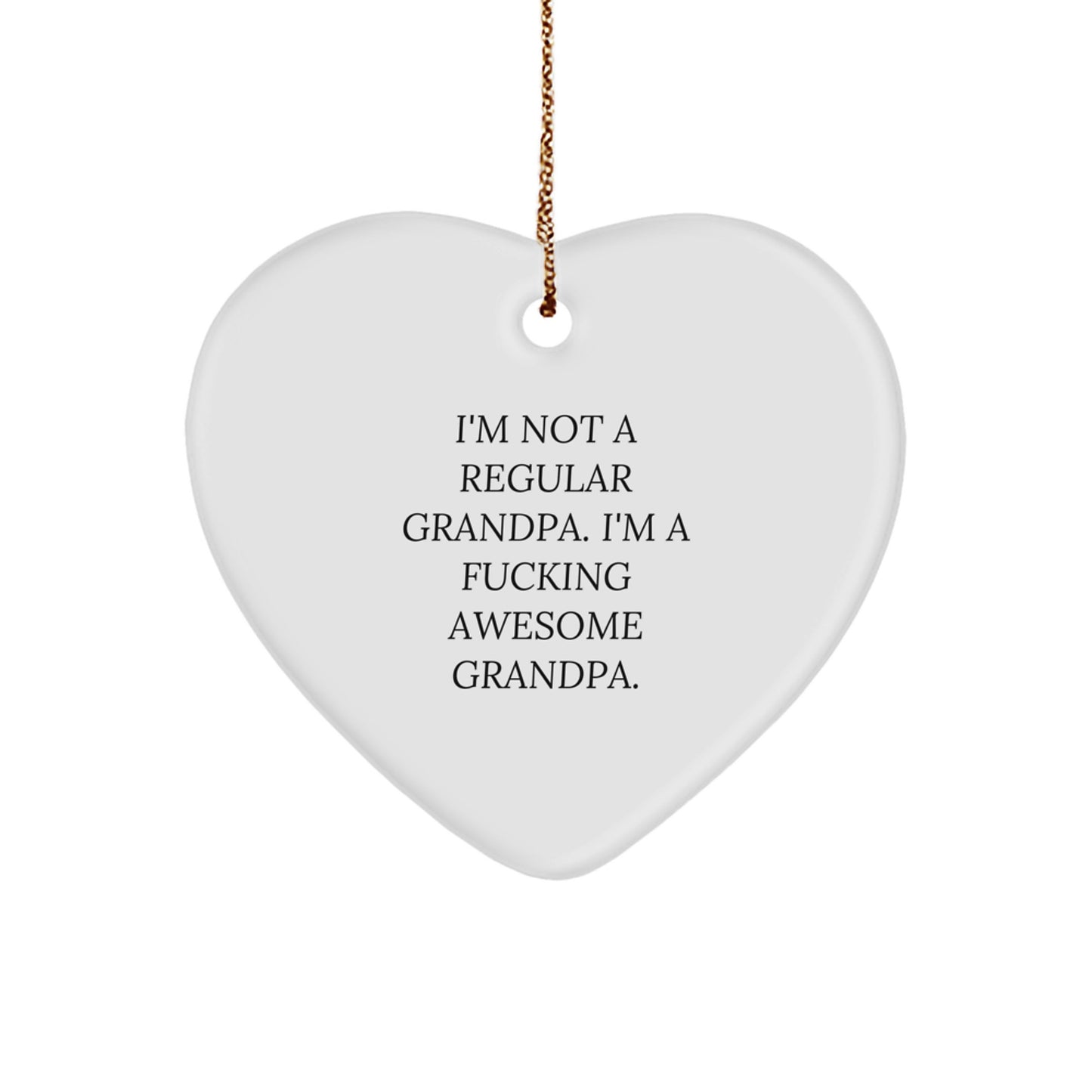 Funny Grandpa Heart Ornament Gifts from Men to Grandpa on Christmas Unique Gifts - Image 1