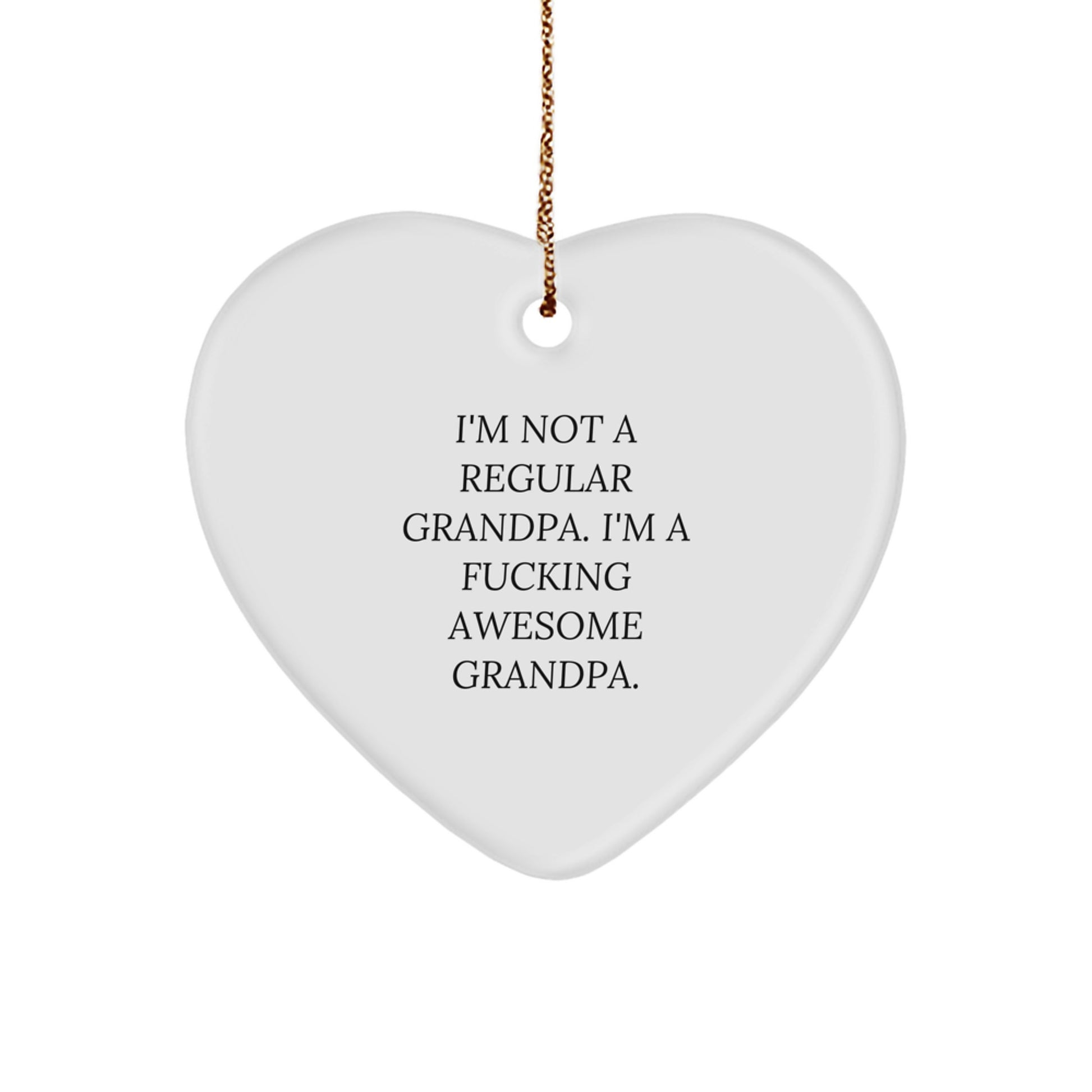 Funny Grandpa Heart Ornament Gifts from Men to Grandpa on Christmas Unique Gifts - Image 1