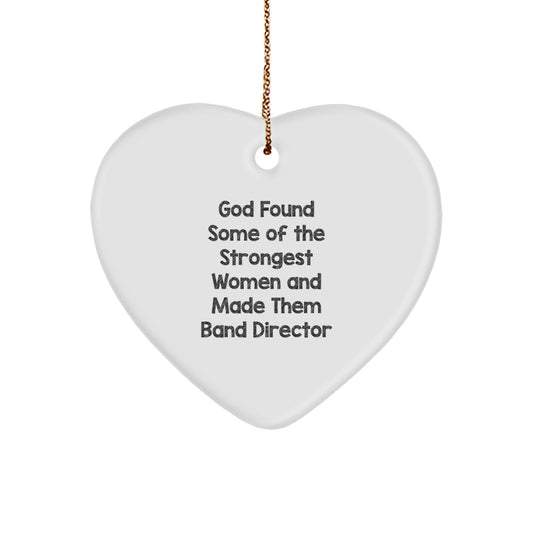 Funny Quote Heart Ornament Gifts from Women - Inspirational Band Director Decorations for Home Office Christmas Unique Gifts - Image 1