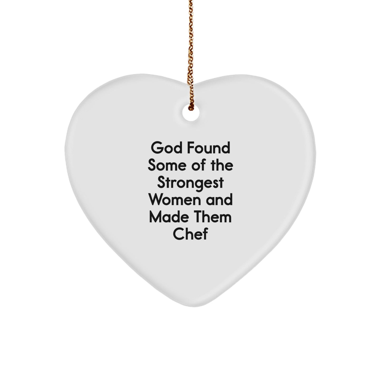 Funny Chef Heart Ornament Gifts from Friends, Christmas Unique Gifts, Inspirational Heart Shaped Decor for Chef Women Men Coworkers Family - Image 1